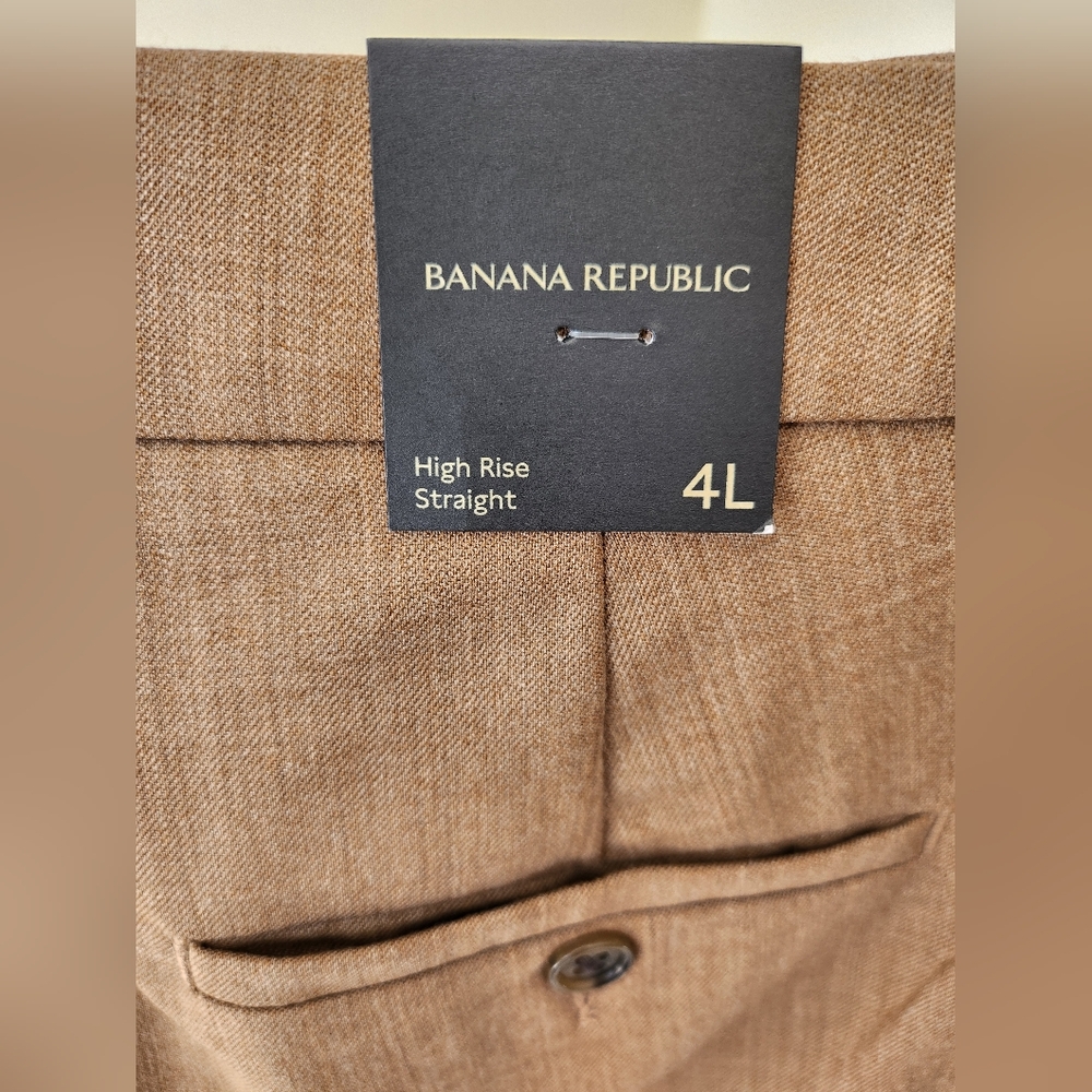 Banana Republic Tan High Rise Straight Pantsuit